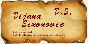 Dijana Simonović vizit kartica